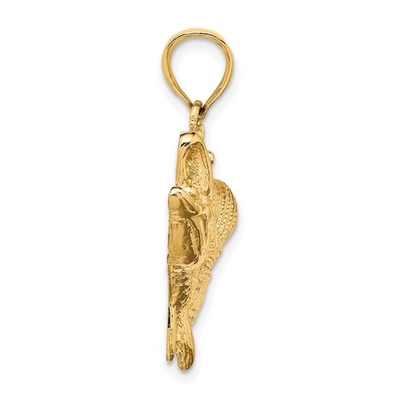 10k Yellow Gold Dolphin Charm Necklace Pendant Fish Sea Life Fine Jewelry For Women Gifts For Her