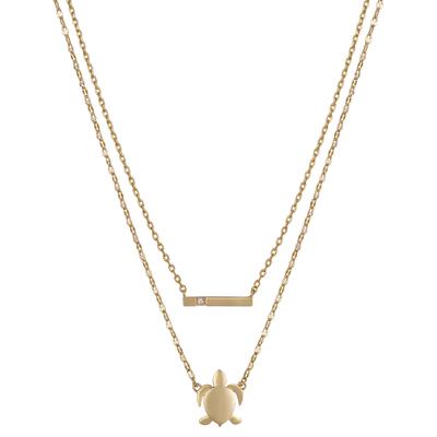 Carat in Karats 14K Yellow Gold Double Dolphin Circle Pendant Charm With 10K Yellow Gold Lightweight Rope Chain Necklace