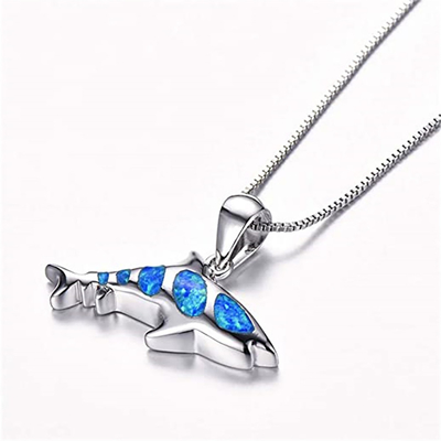 Valentine's Day Gifts S925 Sterling Silver Sea Turtle Pendant Necklace with Blue Crystal for Women
