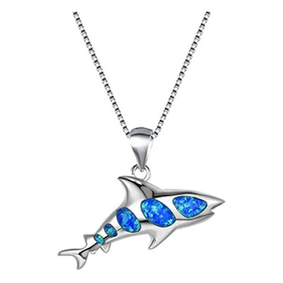 Valentine's Day Gifts S925 Sterling Silver Sea Turtle Pendant Necklace with Blue Crystal for Women