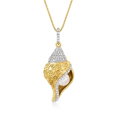 Italian Murano Glass Starfish Pendant In 18kt Gold Over Sterling