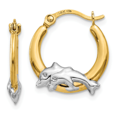 1Puzzled Sparkling Dolphin Necklace and Earrings Set Charming Necklace and Earring Set - Ocean