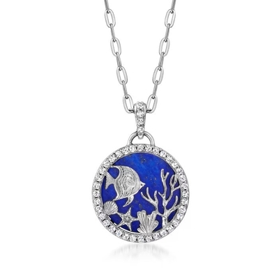 Italian Murano Glass Starfish Pendant In 18kt Gold Over Sterling