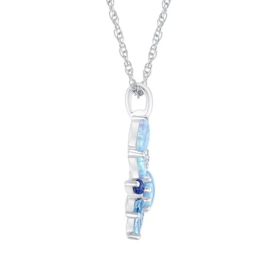 Created Opal / Created Sapphire Sea Life Pendant , Created Topaz Crazy Crab Pendant