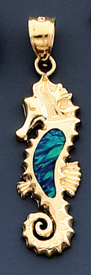 Created Opal / Created Sapphire Sea Life Pendant , Created Topaz Crazy Crab Pendant