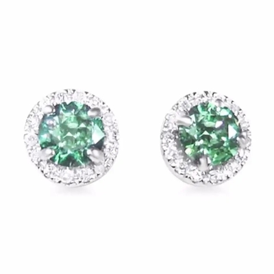 Ladies Earring Earring 14K Gold Plated Oval Cut Topaz CZ Ladies Natural Gemstone Stud Earrings