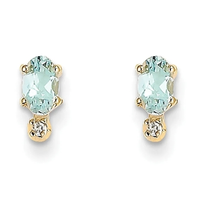 Ladies Earring Earring 14K Gold Plated Oval Cut Topaz CZ Ladies Natural Gemstone Stud Earrings