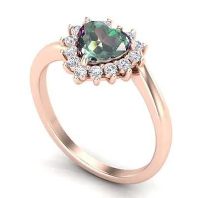 Wholesale 925 Sterling Silver Jewelry Square Shape Mystic Topaz Silver Ring