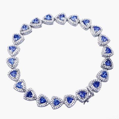 Wholesale 925 Sterling Silver Rose Gold Plated Oval Cut Tanzanite Pendant