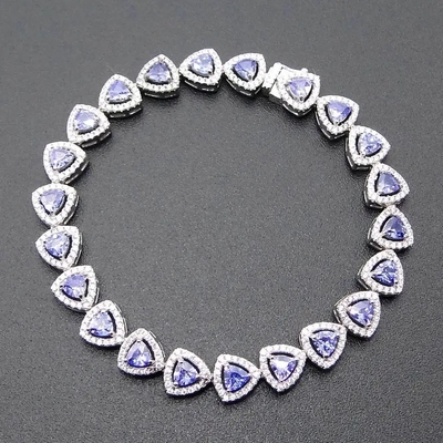 Wholesale 925 Sterling Silver Rose Gold Plated Oval Cut Tanzanite Pendant