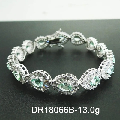 Pear Cut Tanzanite Silver Amazing Quality Bracelet For Women