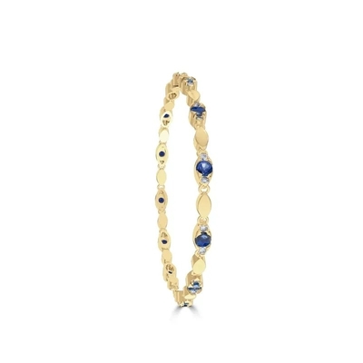 925 Sterling Silver Diamond Pear Sapphire Bracelet Classic For Girl Women
