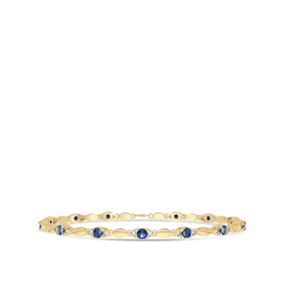 925 Sterling Silver Diamond Pear Sapphire Bracelet Classic For Girl Women