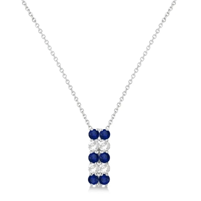 14K White Gold Heart Shaped Garnet Pendant Necklace , Petite Sapphire Chain Necklace