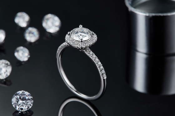 Square Cut Bridal Women Moissanite  Square Diamond  Gold with Silver Romantic Wedding Ring