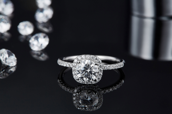 Square Cut Bridal Women Moissanite  Square Diamond  Gold with Silver Romantic Wedding Ring