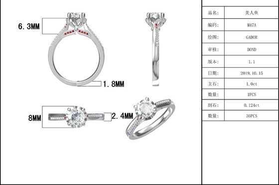 Minimalist Custom  Diamond Moissanite Engagement Rings Promise Rings for Women