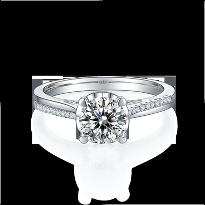Minimalist Custom  Diamond Moissanite Engagement Rings Promise Rings for Women