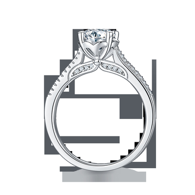 Minimalist Custom  Diamond Moissanite Engagement Rings Promise Rings for Women