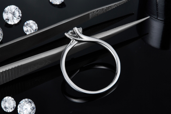 9K Gold Jewelry Minimalist Designs Moissanite 925 Silver Ring