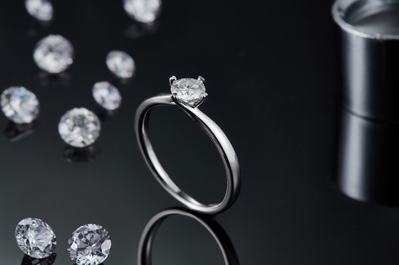 9K Gold Jewelry Minimalist Designs Moissanite 925 Silver Ring