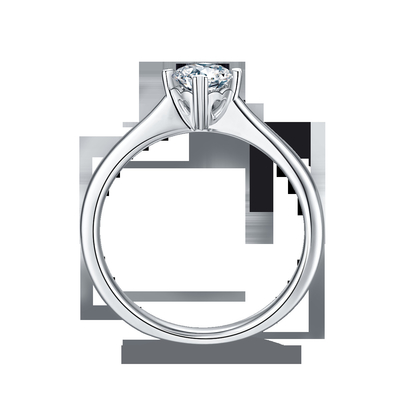 9K With Silver Mosaic Moissanite Jewelry Minimalist Lady Ring