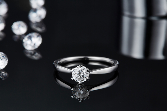 0.5ct  Shape Hexgonal  Lab Diamond Jewelry With Silver Women Ring
