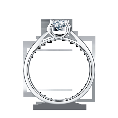 9K with Silver Ring Square White Moissanite Diamond Minimalist Wedding Jewelry