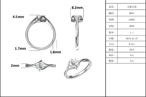925 Sterling Silver Women Jewelry 3 carat Natural Moissanite Promise Ring Wedding Ring Engagement Gemstone Jewelry