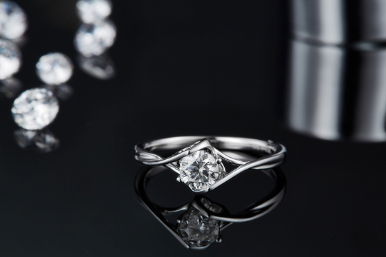 925 Sterling Silver Women Jewelry 3 carat Natural Moissanite Promise Ring Wedding Ring Engagement Gemstone Jewelry