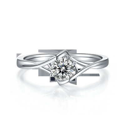 925 Sterling Silver Women Jewelry 3 carat Natural Moissanite Promise Ring Wedding Ring Engagement Gemstone Jewelry