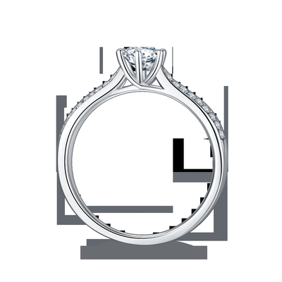 9K Gold Jewelry Minimalist Designs Moissanite 925 Silver Ring Set