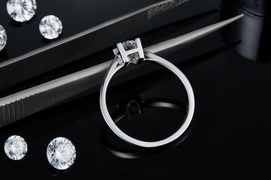 Unique S925 East West Setting Women Emerald Cut Moissanite Modern Wedding Engagement Ring Anniversary CZ Rings