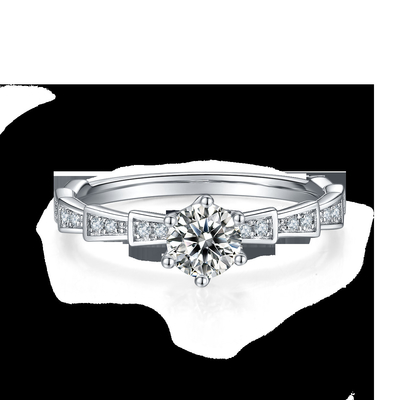 White Moissanite Unique Sytle And  Sapphire Platineve Diamonds Jewelry Women Ring