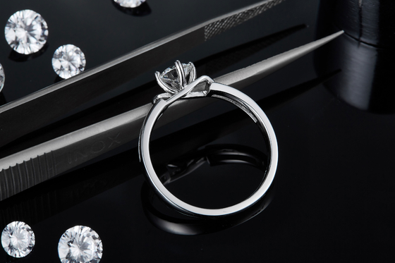 White Square  Moissanite  And  Sapphire Platineve Diamonds Jewelry Women Ring With Silver1.94CTW