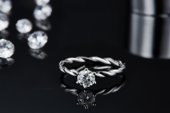 Moissanite Engagement  For Women Ring Set Diamonds And Sapphire Wedding Band  White Gold  Pave