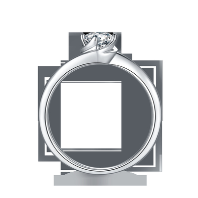 White  Gold 14 Karat Lab Grown Moissanite Vintage Inspired  Moissanite Engagement  Diamond Jewelry Ring