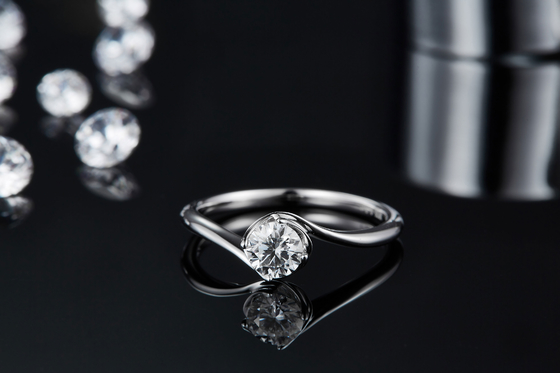 White  Gold 14 Karat Lab Grown Moissanite Vintage Inspired  Moissanite Engagement  Diamond Jewelry Ring