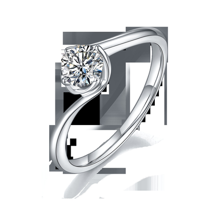 White  Gold 14 Karat Lab Grown Moissanite Vintage Inspired  Moissanite Engagement  Diamond Jewelry Ring