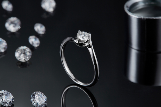 White  Gold 14 Karat Lab Grown Moissanite Vintage Inspired  Moissanite Engagement  Diamond Jewelry Ring