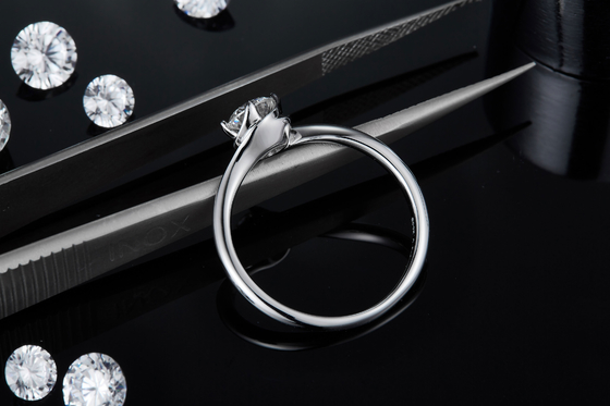 White  Gold 14 Karat Lab Grown Moissanite Vintage Inspired  Moissanite Engagement  Diamond Jewelry Ring