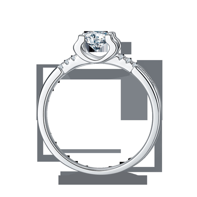 White Moissanite Minimalist Custom Sytle Cz Wedding Ring For Women