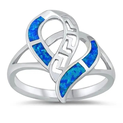 Tear Drop Key Charm Greek Opal Jewelry 47x27mm 925 Sterling Silver Rhodium