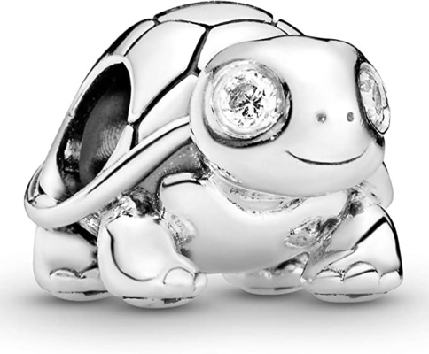 PANDORA Jewelry Twinkling Turtle Cubic Zirconia Bead  Charm in Sterling Silver