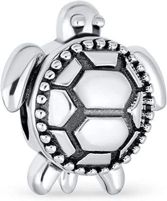 EZ Tuxedo Palm Tree Dangle Charms 925 Sterling Silver Tree Pendant with Cubic Zirconia for Pendant