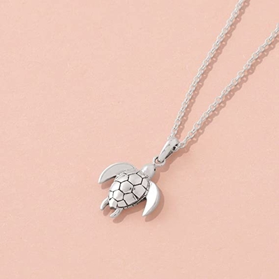 925 Sterling Silver Sea Shell Bead  Charm Pendant Necklace For Daughter