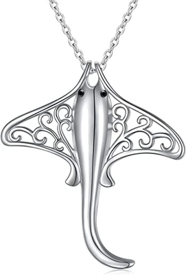 Polished 925 Sterling Silver Octopus Sea Life Pendant Necklace