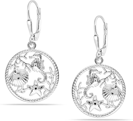 Ross-Simons Sterling Sea Life Bead Charms Pendant Necklace For Women