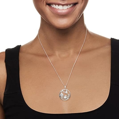 Ross-Simons Sterling Sea Life Bead Charms Pendant Necklace For Women