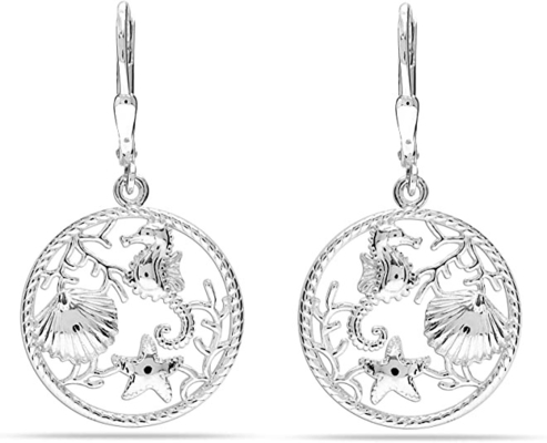 Lady tree 925 Sterling Silver Stingray Necklace Manta Ray Turtle Dolphin Charm